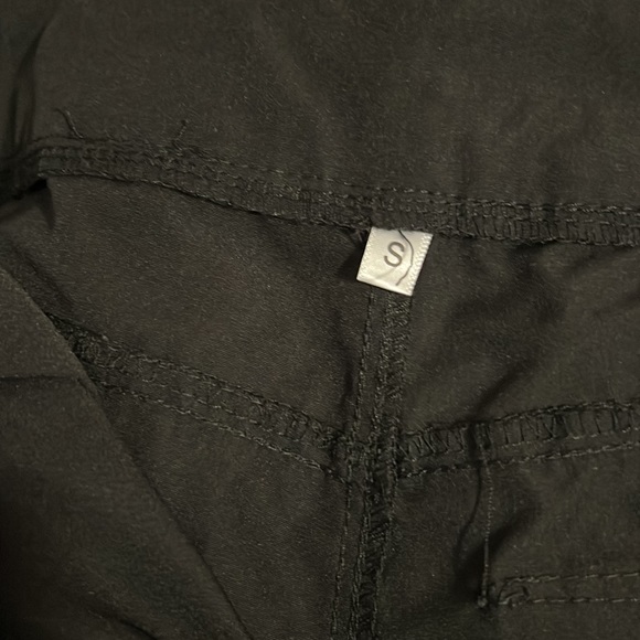 Black Cotton Cargo Parachute Pants/Joggers - Picture 6 of 8
